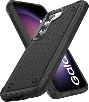 Produktbild von Für Samsung Galaxy S23 Hülle Militärqualität Stoßfest Hybrid 2 in 1 Hart PC Weich TPU Handyhülle Schwarz