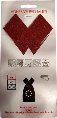 Produktbild von 5x Schleifpapier für Winkelschleifer 200mm x 110mm  Makita Metabo Bosch Grob 40
