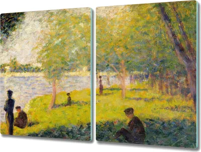 Produktbild von Coloray Herdabdeckplatte 2x40x52 cm Schneidebrett Kochplattenabdeckung Küchenbrett Hackbrett - Lebenmalerei Baum