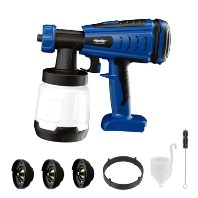 Produktbild von Akku Farbsprühsystem für Bosch Professional 18V Akku, Bürstenlose Farbspritzpistole mit 800ml Behälter, 1000 ml/min & 3 Düsen