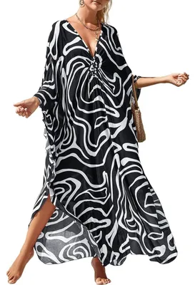 Produktbild von Damen Strandkleid als Badebekleidung Cover-Up im Bohemian Stil