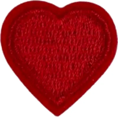 Produktbild von Herz-Emblem-Aufnäher zum Aufbügeln, Rot, klein