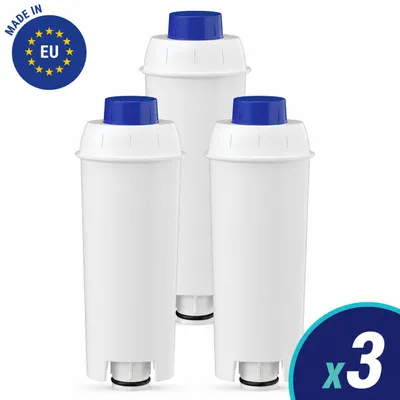 Immagine prodotto di Filtri dell'acqua di ricambio AquaFloow, confezione da 3, compatibili con le macchine da caffè automatiche DeLonghi DLSC002 / SER3017, Immagine generata dall'IA