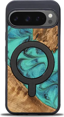 Obrázek produktu pro Dřevěné pouzdro pro Google Pixel 10 Pro XL, Bewood Unique Turquoise pro MagSafe