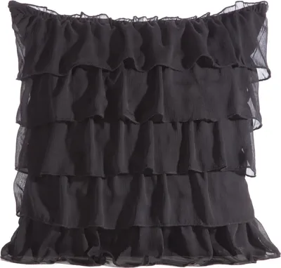 Immagine prodotto di EUROFIRANY | Copricuscino - 45x45 cm - Nero con volant
