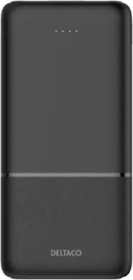 Image de Deltaco Powerbank 10 000 mAh, 2x USB-A 18 W, 1x USB-C PD 20 W - Noir