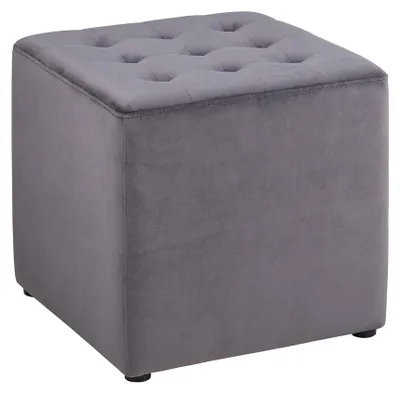 Image de Tabouret Brynner, 38 x 38 x 36 cm, gris