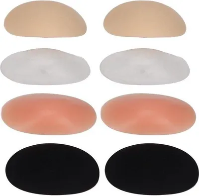 Immagine prodotto di Set di 4 supporti in silicone per avambraccio - Supporti morbidi e traspiranti per spalle e avambracci - Invisibili e traspiranti - Abbigliamento per donna e uomo
