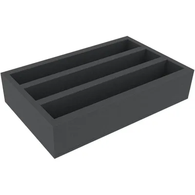 Produktbild von 115 mm Schaumstoffeinlage mit 3 Fächern für Modelle und Miniaturen