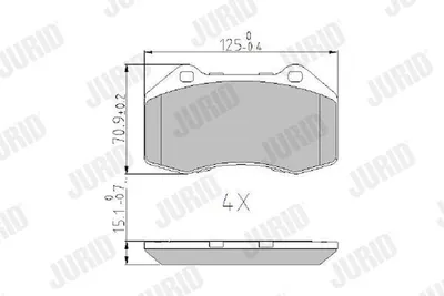 Produktbild von JURID Bremsbeläge Satz Vorne für RENAULT Clio III Schrägheck (BR0/1, CR0/1) 573253J