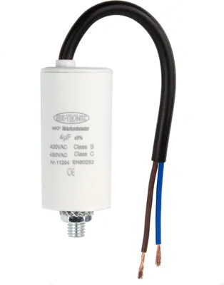 Produktbild von MKP Motorkondensator, Arbeitskondensator Anlaufkondensator Kondensator 450V - Anschluss: Kabel - Wert: 4µF