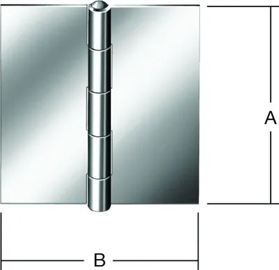 Produktbild von VORMANN Tür-Scharnier kantig,B40xH40mm gerollt Edelstahl,rostfrei