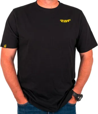 Produktbild von Black Cat Chase Dreams Schwarzes T-Shirt - Angelshirt, Größe:L