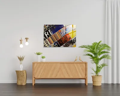 Image de Wallity, UV-550 - 70 x 100, Peinture décorative en verre trempé, Multicolore, 100 % verre trempé, 70 x 100 cm