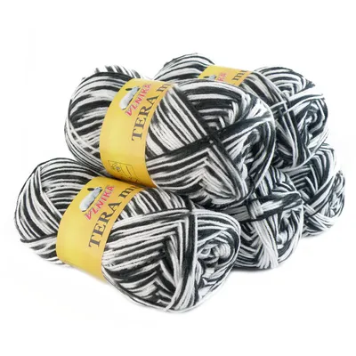 Produktbild von 5 x 100g Strickgarn Häkelgarn TERA MULTI, Farbwahl - mehrfarbig bunt Farbverlauf