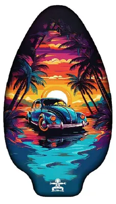 Image de HOT Sports + Toys Skimboard en bois de plage rétro 80 x 49 cm - Plaisir aquatique