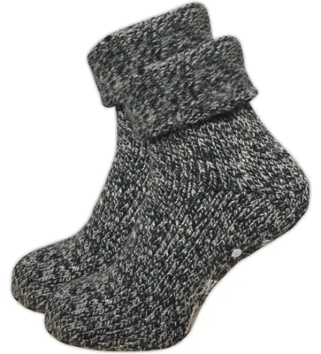 Imagen del producto de Calcetines de silicona antideslizantes para mujer (1 par), color gris, talla 39-42