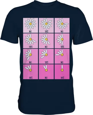 Produktbild von Gänseblümchen Ja Nein Spiel Garten Motiv Gärtner Shirt – Navy / 3XL