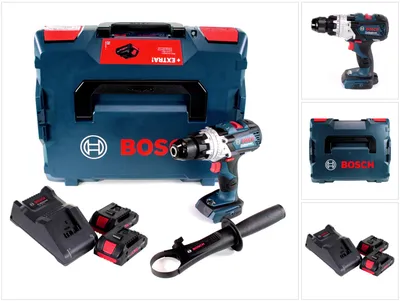 Image de Bosch GSB 18V-110 C Perceuse-visseuse à percussion sans fil Professional 18V 110Nm + 2x batterie ProCore 4,0 Ah + chargeur + L-Boxx ( 06019G030B )
