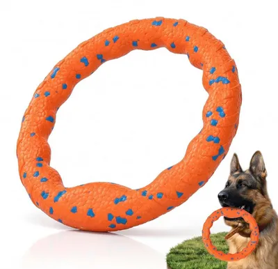 Produktbild von Hunde Frisbee Ring Schwimmfähig Robust 23 cm Gelb/Blau