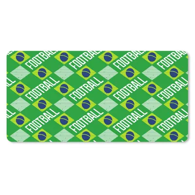 Produktbild von MuchoWow® Mauspad Mousepad Brasilien - Fußball - Muster 60x30 cm - Mousepads - Maus Mat - Pad - Mausunterlage - Nachhaltig