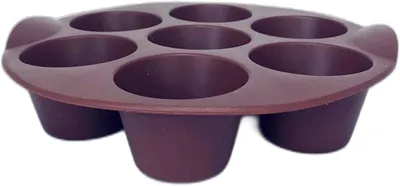 Obrázok produktu pre Forma na muffiny Tupperware, silikónová, mini, hnedá. Vhodná na pečenie muffinov
