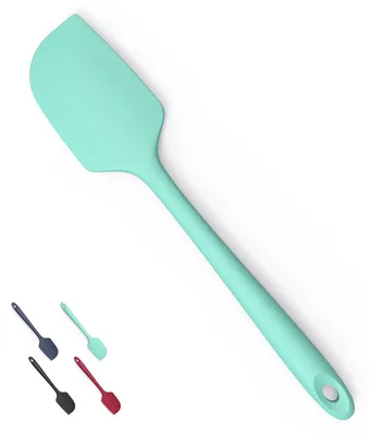 Produktbild von Flexibler Silikonspatel, 28,9 cm, hitzebeständig bis 315 °C, lebensmittelecht, Antihaftbeschichtung, Küchenutensil zum Backen, Abschaben und Mischen (großer Spatel, hellgrün)
