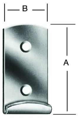 Immagine prodotto di Gancio di bloccaggio, diritto 17x15x2 mm