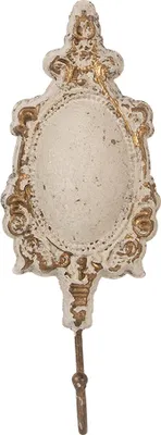 Obrázok produktu pre Nástenné háčiky Clayre & Eef 12x4x31 cm béžový kov