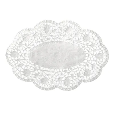 Produktbild von Mokkadeckchen oval 18 cm x 13 cm weiss