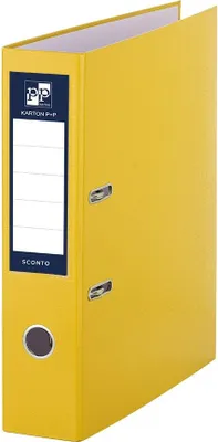 Image de Classeur A4 PP laminé levier 7cm SCONTO jaune
