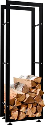 Produktbild von CLP Kaminholzständer Keri V2 schwarz 25x40x125 cm