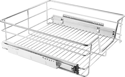 Image de WYCTIN Tiroir de cuisine Coulisse d'armoire Coulisse à panier 56 cm pour armoires de cuisine ou de chambre à coucher en différentes largeurs - support, support, tiroir, coulisse à panier, coulisse d'armoire