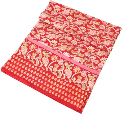 Produktbild von Blockdruck Tagesdecke, Bett & Sofaüberwurf, Handgearbeiteter Wandbehang, Wandtuch - Design 16, Hellbraun, Baumwolle, Größe: Double 225*275 cm