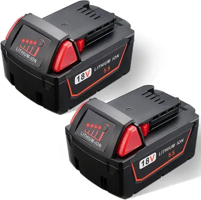 Productafbeelding van 2 X 5,5Ah 18V Reserveaccu voor Batterij met LED-indicator