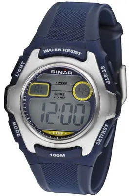 Produktbild von SINAR XE-50-2 Uhr Uni Kautschuk Datum Alarm Licht Digital blau