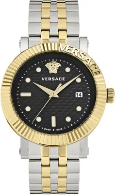 Obrázek produktu pro Versace VESR00822 New Gent Classic černé zlato stříbrná nerezová ocel pánské hodinky NEW