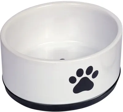Obrázok produktu pre Nobby Paw, Pes, Keramický, Čierna, Biela, Miska na kŕmenie zvierat, Jednofarebné, 0,4 L
