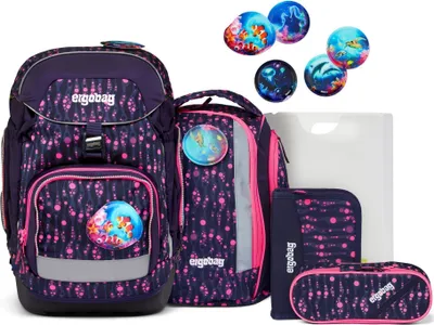 Produktbild von ergobag pack 6-tlg. Schulrucksack-Set LUMI Edition Bärmuda Viereck