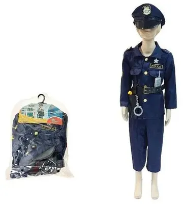 Produktbild von Polizeikostüm für Karneval, Größe 90-110 cm - ADAR