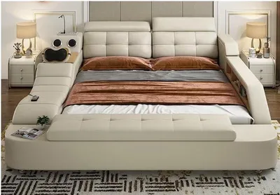 Produktbild von Multifunktion Bett Doppelbetten Modernes Bettgestell 180x200cm