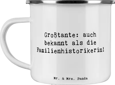 Produktbild von Mr. & Mrs. Panda Teetasse Spruch Großtante Historikerin - Weiß - Geschenk, Nichten, emotionale Unterstützung, Lebenserfahrung, Pott, Familienerbe, Verwandte, Haferl