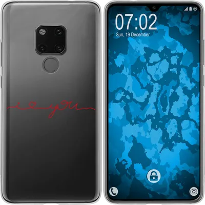 Produktbild von PhoneNatic Case kompatibel mit Huawei Mate 20 Silikon-Hülle in Love Wörter M2