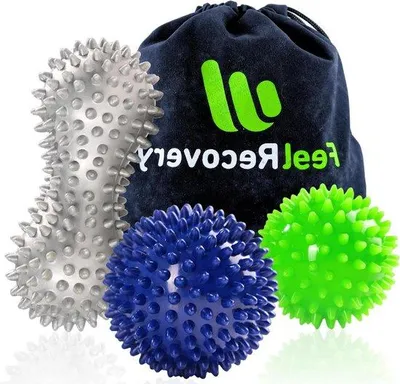 Produktbild von Famanu Massageballen Set für myofasziale Therapie - 2 Spiked Bälle + 1 Duo Massageball