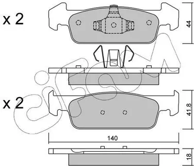 Produktbild von CIFAM Bremsbeläge Satz Vorne Bremsklötze für DACIA SANDERO II 822-975-1