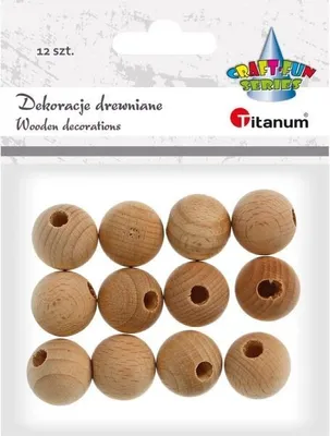 Produktbild von Holzperlen 12 Stück Titanum 390601