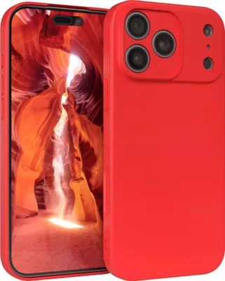Produktbild von EAZY CASE - TPU Hülle für Apple iPhone 17 Pro Max, TPU Case stoßfeste Handyhülle, weiches Cover mit Kameraschutz, Silikonhülle in Rot