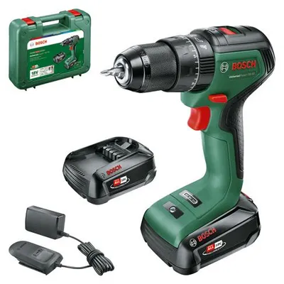 Produktbild von Akku-Bohrschrauber UniversalImpact 18V-60, 2 x Akku PBA 18V 2.0Ah, Tragekoffer