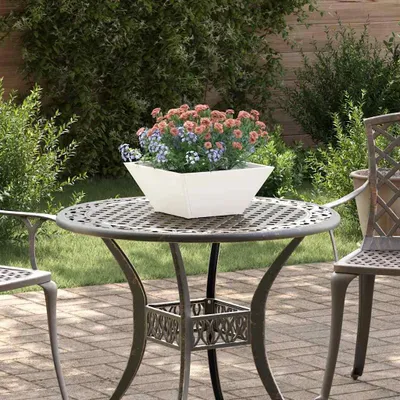 Image de Maison Exclusive - Ensemble de 5 pots de jardin, blanc, 35 x 35 x 15 cm