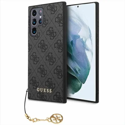 Produktbild von Guess 4G Chain Charms Collection Hardcase Hülle Cover für Samsung Galaxy S23 Ultra Grau